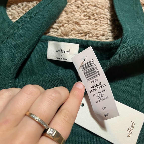 NWT Wilfred Natalie Knit Tank-top Forest Green - Picture 2 of 4